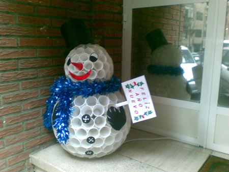 Muñeco de nieve en empresa de Madrid